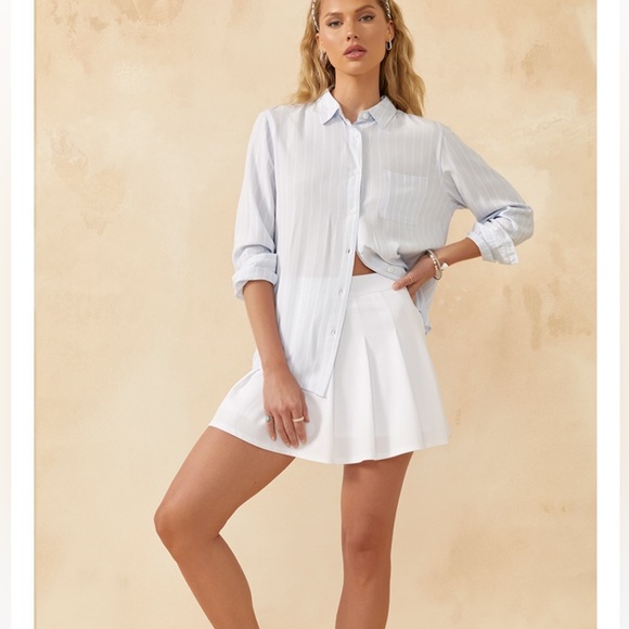 🌸LAST1️⃣🌸NWT Francesca’s Leona Stripe Button Down Top - Picture 3 of 5